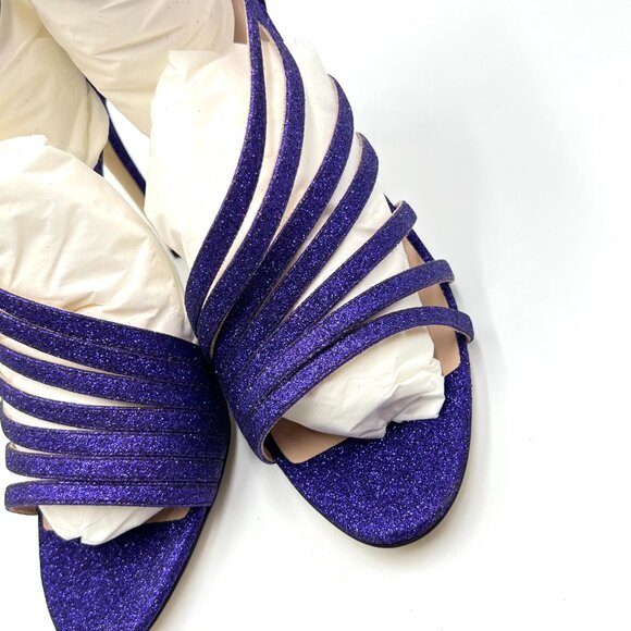 SJP Sarah Jessica Parker 36.5 EU‎ Purple Stiletto Dress Sandals Heels Shoes - Picture 4 of 14